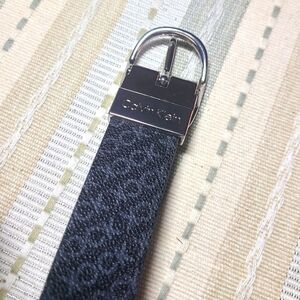 Calvin Klein Black and Silver Women's Belt